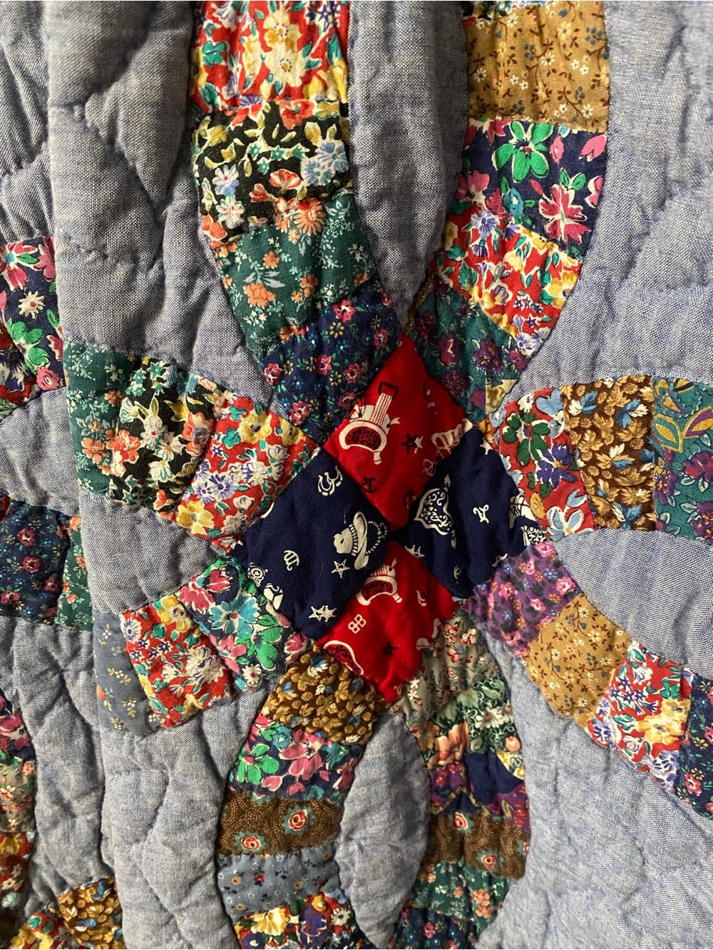 Handmade Quilted Patchwork Boho Oversized Jacket Cotton Wellmade Unique No Size - Picture 4 of 13